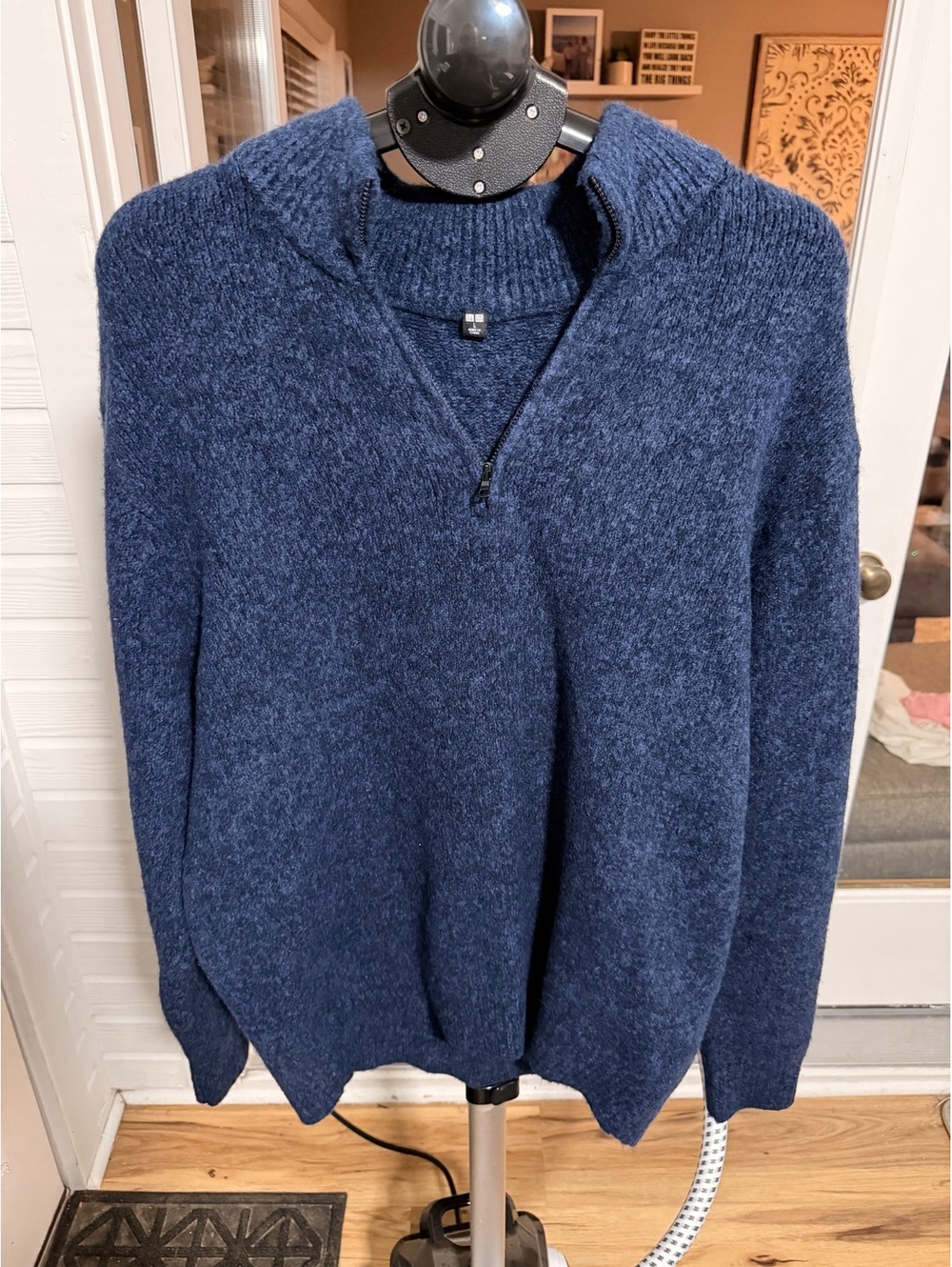 Uniqlo navy half-zip sweater